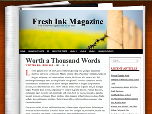 wordpress博客主题Fresh Ink Magazine：像书一样