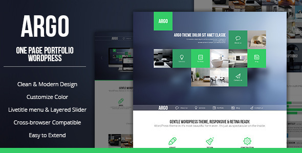 wordpress创意主题argo:一页Metro界面风格