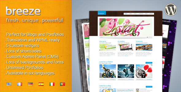 专业的wordpress企业主题Breeze v2.5也适合作品和博客