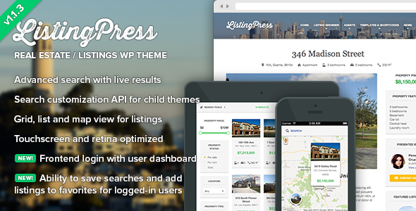 wordpress房地产主题ListingPress v1.1.3