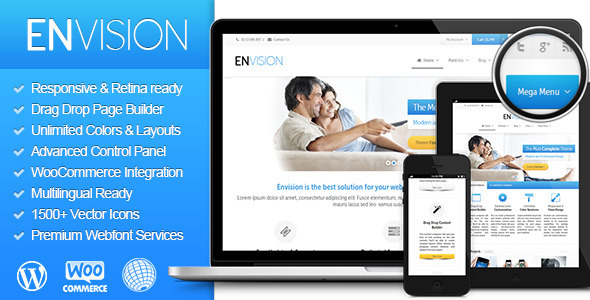 Envision v1.0.6 – 自适性视网膜多目的WordPress主题