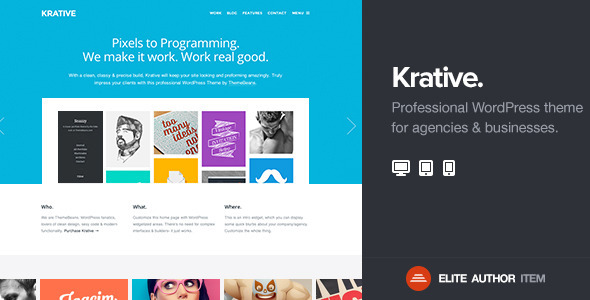 Krative v1.3.1-自适性多目的wordpress企业主题