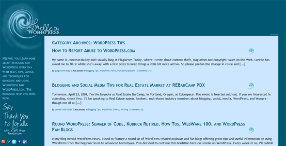 WordPress tutorials Lorelle on WordPress 