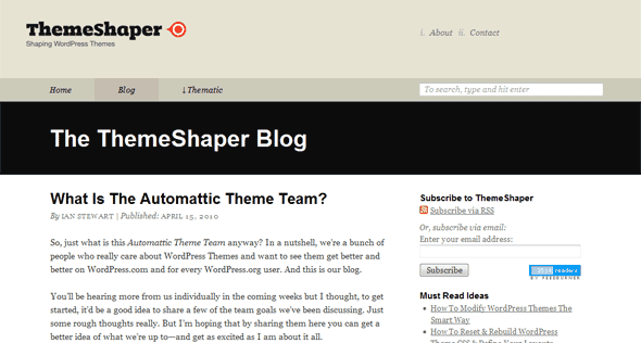 wordpress tutorials ThemeShaper 