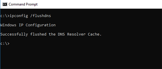 在Windows中清除DNS缓存