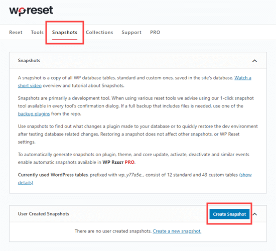 在重新启动WordPress网站之前为其创建快照