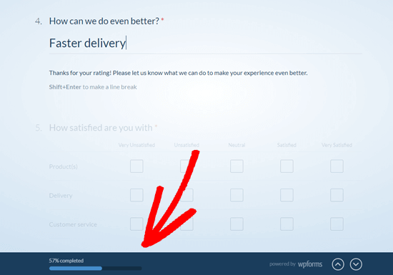 WPForms将使用进度条向用户显示调查问卷有多远