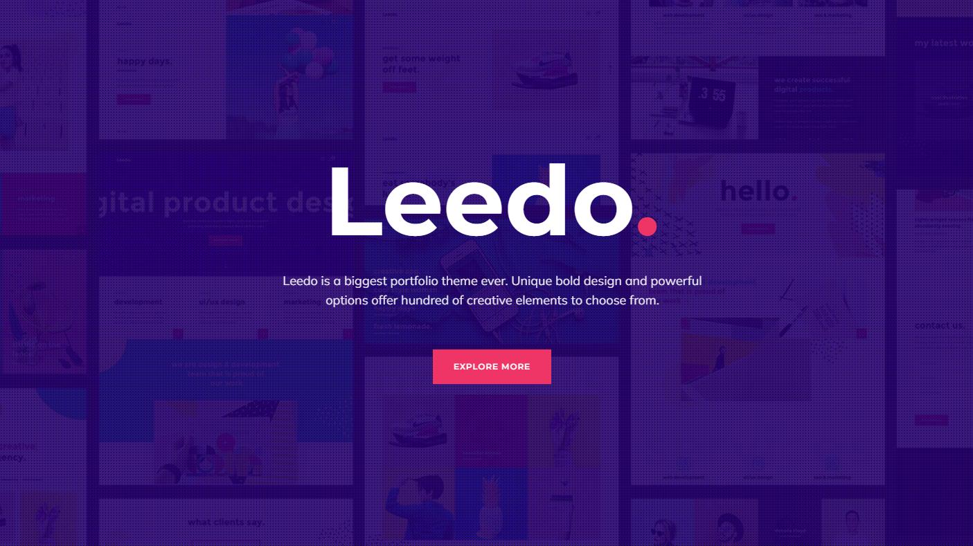 Leedo v2.0.0– 现代、多彩和创意作品 WordPress 主题