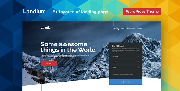 Landium v2.3.2- WordPress着陆页面主题