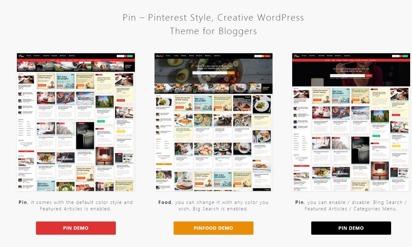 Pin v6.1 – Pinterest样式/个人博客瀑布流主题