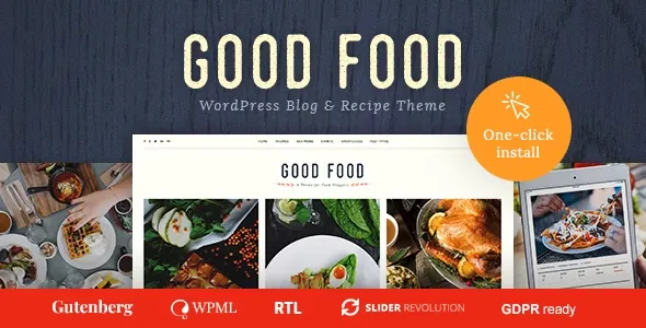 美食(Good Food) v1.2.2- 食谱杂志和烹饪博客主题
